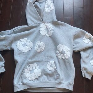 Grey denim tears hoodie.1:1